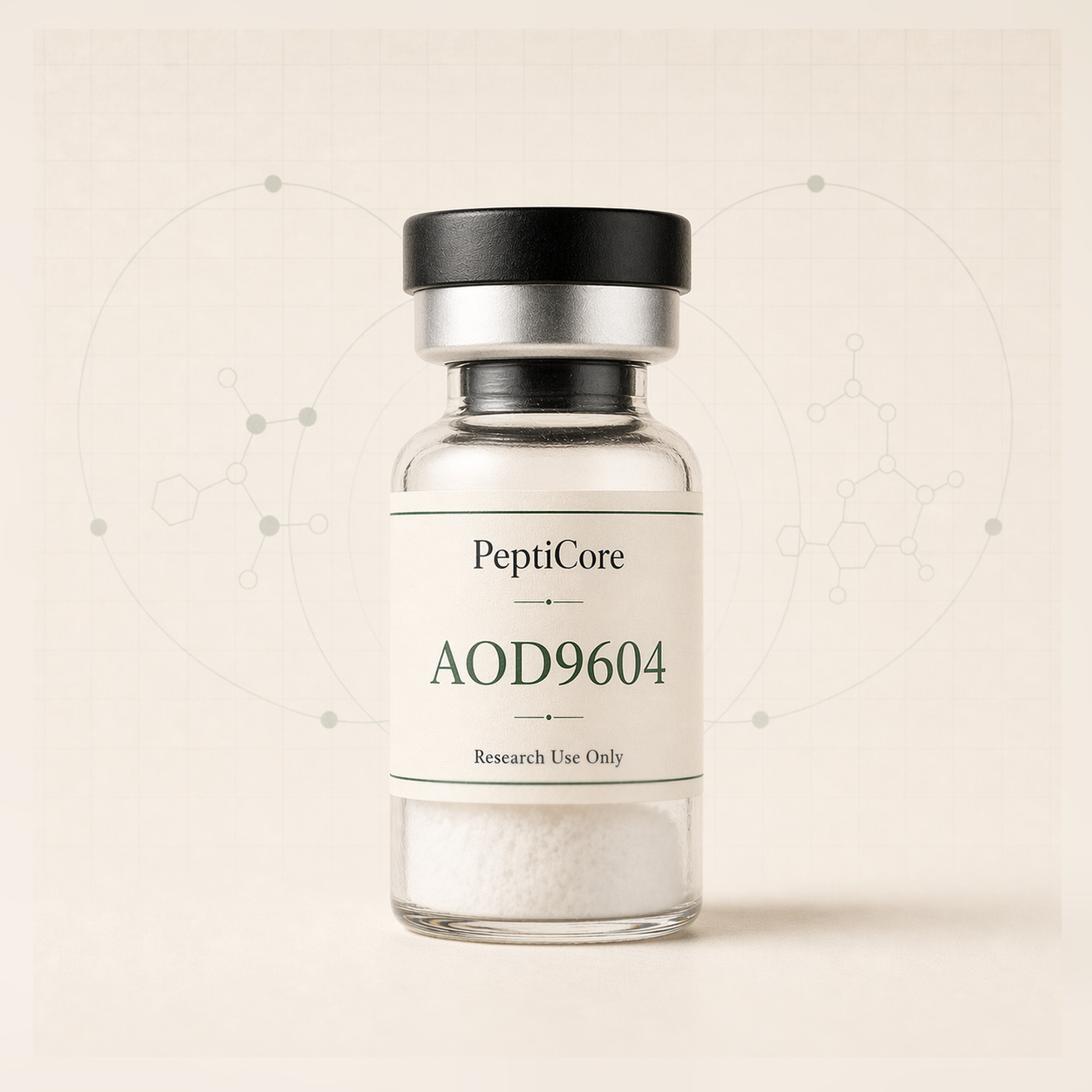 AOD-9604 research-use peptide vial from PeptidesPrescripts