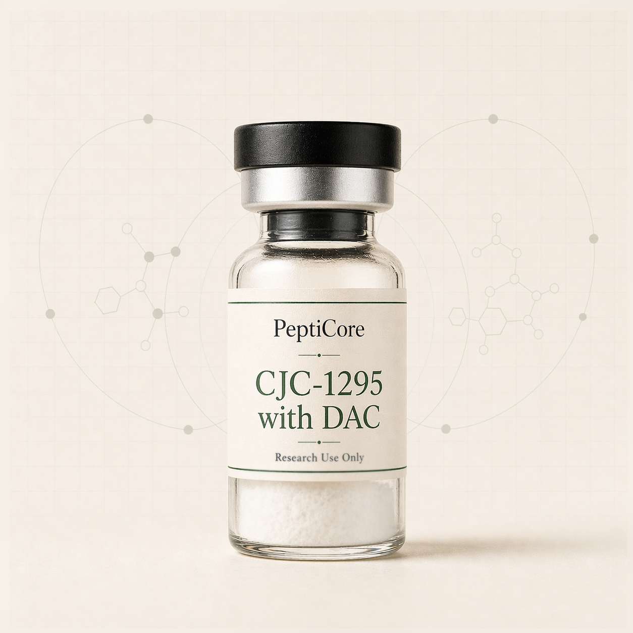 CJC-1295 with DAC research-use peptide vial from PeptidesPrescripts