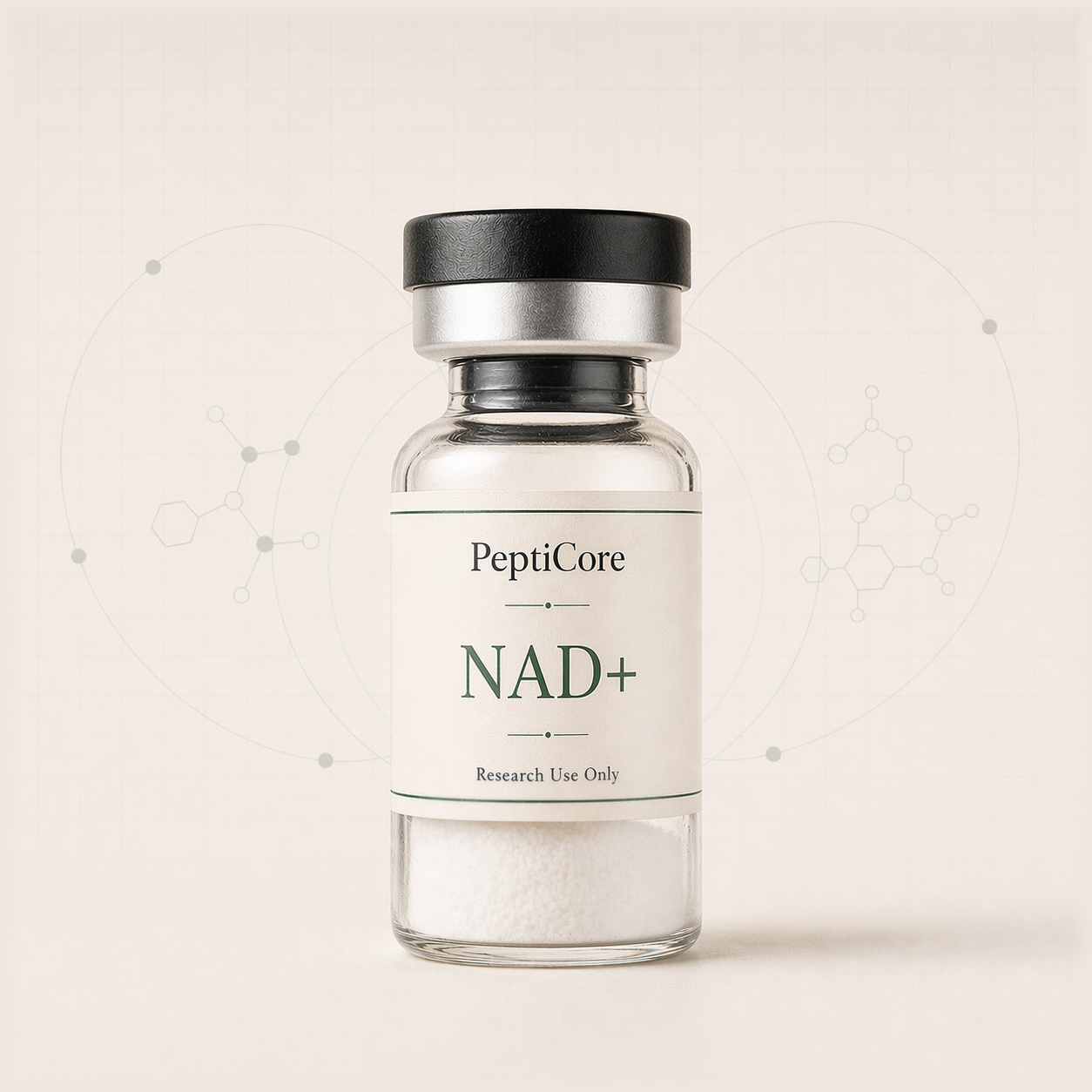 NAD+ research-use peptide vial from PeptidesPrescripts