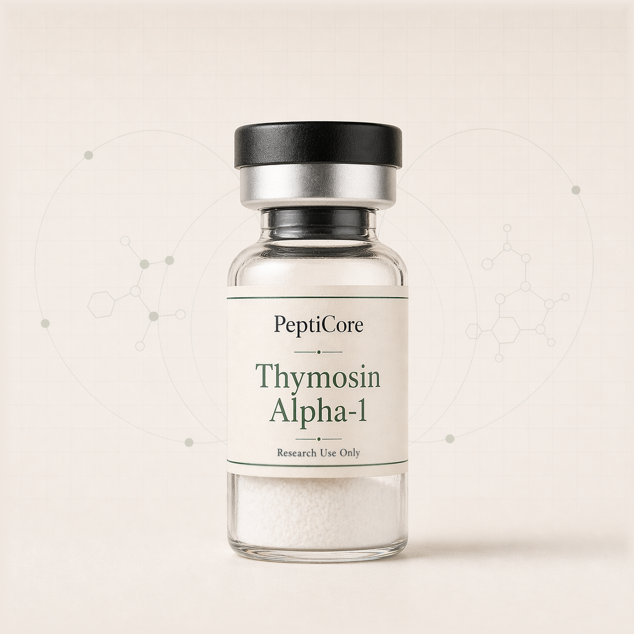 Thymosin Alpha-1 research-use peptide vial from PeptidesPrescripts
